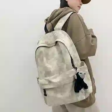 普乐威 扎染简约高中大学生时尚潮流百搭通勤旅游潮牌 尼龙 双肩包 男女同款情侣款 多色