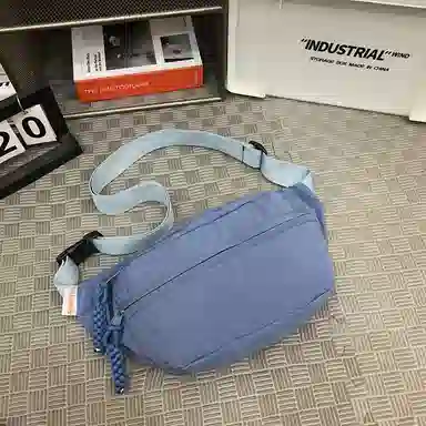 普乐威 日系轻便简约百搭百搭休闲运动骑行通勤 尼龙 胸包 男女同款情侣款 米白色/黑色/黄色/绿色/蓝色