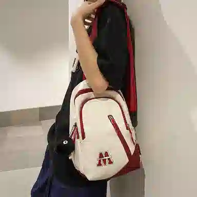 普乐威 时尚简约百搭运动学生个性潮流实用 尼龙 胸包 男女同款情侣款 白蓝红/白红色/黑色/蓝色