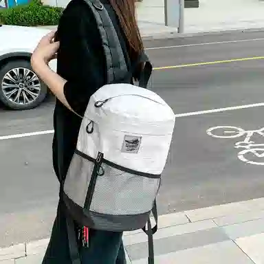 普乐威 高颜值撞色轻便上课通勤书包大容量小众设计轻便 尼龙 背包双肩包 常规 男女同款情侣款 多色