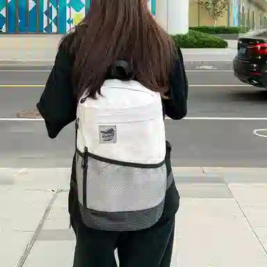 普乐威 高颜值撞色轻便上课通勤书包大容量小众设计轻便 尼龙 背包双肩包 常规 男女同款情侣款 多色