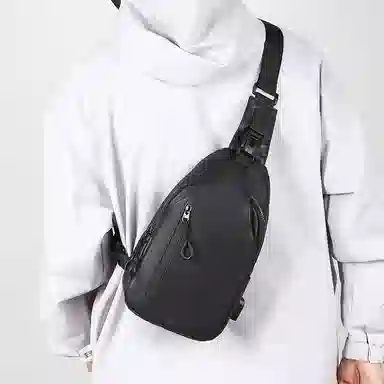 普乐威 高级感时尚潮流简约百搭多功能防水轻便旅游小背包 尼龙 胸包 男女同款情侣款 多色