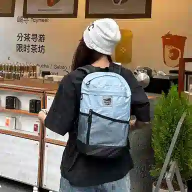 普乐威 高颜值撞色轻便上课通勤书包大容量小众设计轻便 尼龙 背包双肩包 常规 男女同款情侣款 多色