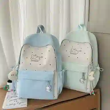 科物酷 小清新百搭设计简约洋气个性高级感通勤 尼龙 双肩包 常规 男女同款情侣款 多色