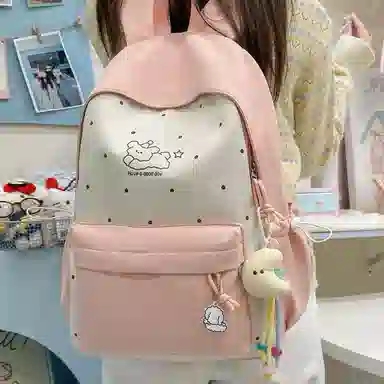 科物酷 小清新百搭设计简约洋气个性高级感通勤 尼龙 双肩包 常规 男女同款情侣款 多色