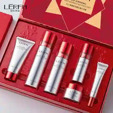 蓝尼芳可 红人参六件套补水紧致抗皱淡纹保湿提亮水乳护肤品套装 保湿紧致补水