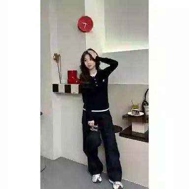 悍戈 美式复古高街设计感百搭西裤休闲裤 男女同款