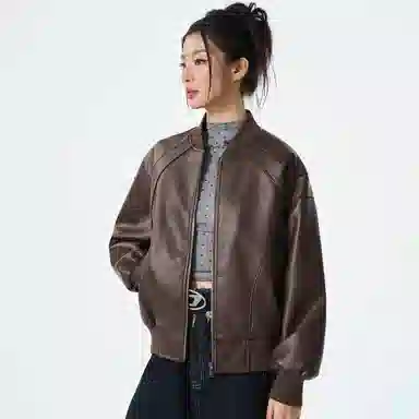 SNOW FLYING Pilot PU Leather Jacket