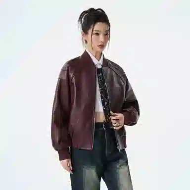 SNOW FLYING Pilot PU Leather Jacket