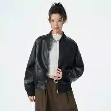 SNOW FLYING Pilot PU Leather Jacket