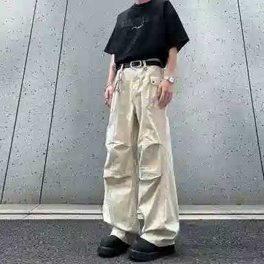 悍戈 美式高街复古轻奢小众工装裤 男女同款