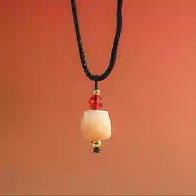 【到手2件】 素于 小众设计天官赐福轻奢高级时尚百搭开运#好运 白玉菩提 项链 男女同款情侣款