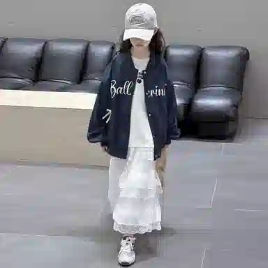 俞兆林上装 时尚百搭洋气字母潮流 藏青色 儿童款