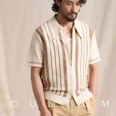 CULTUM Retro Striped Polo