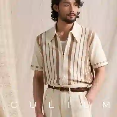 CULTUM Retro Striped Polo