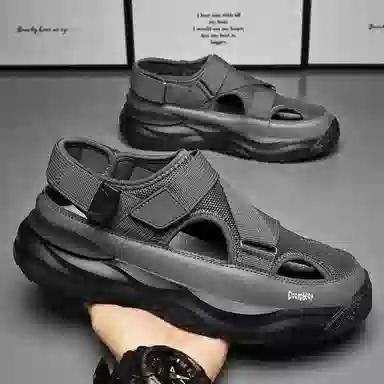 萌芽熊 舒适简约 沙滩凉鞋 男女同款