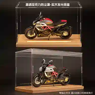 华一 杜卡迪大魔鬼 氛围感 机车展示盒 收藏 合金车模 成品模型