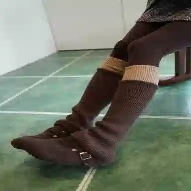 靴下物 羊毛保暖日系纯色个性中筒袜 女款