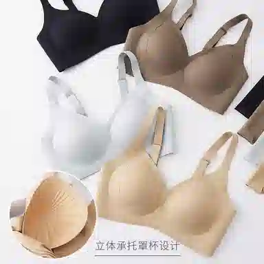 蒄趣 无钢圈零束缚聚拢柔软软支撑上托防下垂收副乳文胸 女款