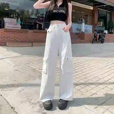 兰缪 潮流时尚舒适百搭牛仔裤 女款