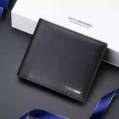 cheekkiss Short Business Wallet Black