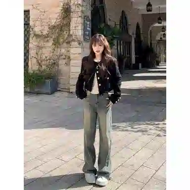 纤丝鸟 简约小个子穿搭短款上衣截短外套 女款