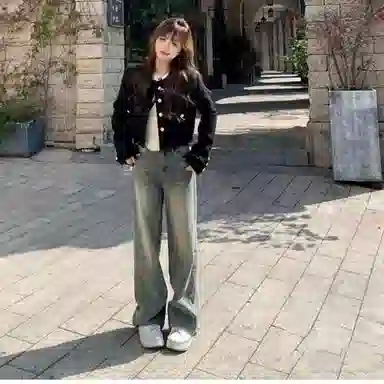 纤丝鸟 简约小个子穿搭短款上衣截短外套 女款