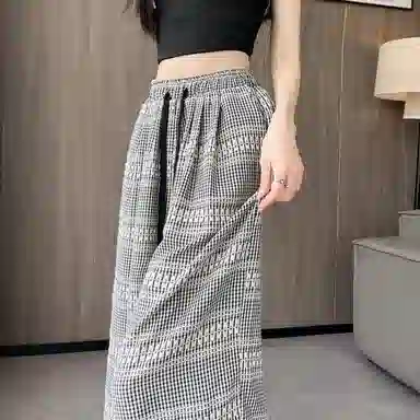 纤丝鸟 高腰合身适中阔腿休闲裤 女款