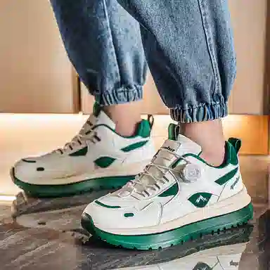 复古港风旋钮设计厚底增高时尚百搭户外运动日常通勤阿甘鞋 老爹鞋 男款