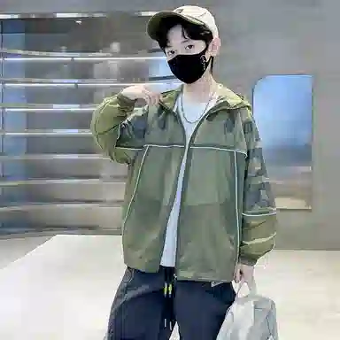 棉基因防晒服 洋气宽松连帽长袖 中小童