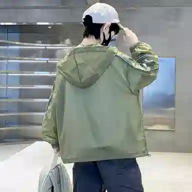 棉基因防晒服 洋气宽松连帽长袖 中小童