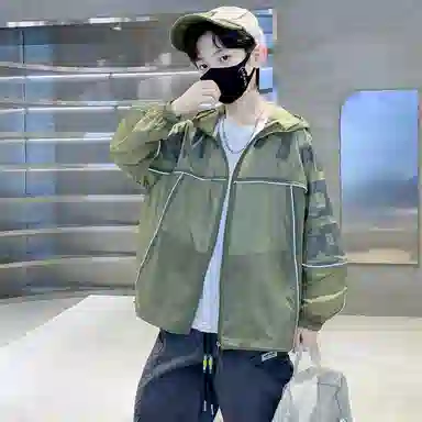 棉基因防晒服 洋气宽松连帽长袖 中小童