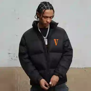 VLONE Gothic Embroidery Puffer Jacket