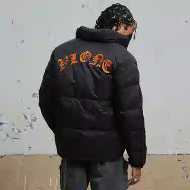VLONE Gothic Embroidery Puffer Jacket