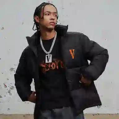 VLONE Gothic Embroidery Puffer Jacket