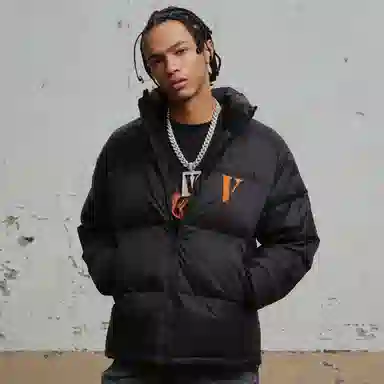VLONE Gothic Embroidery Puffer Jacket