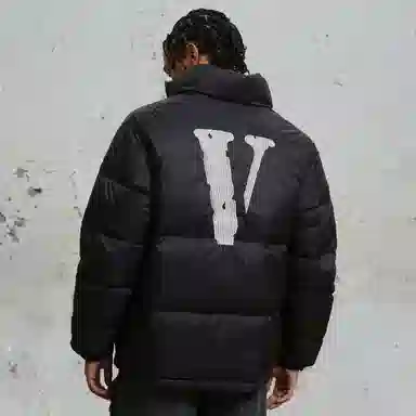 VLONE Classic Logo Down Jacket Black Silver