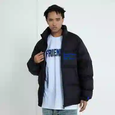 VLONE Classic Logo Down Jacket Black Silver