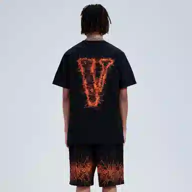 VLONE Logo Print Knit Shorts
