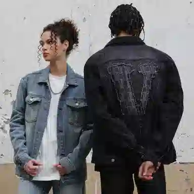 VLONE Logo Series Denim Jacket Black