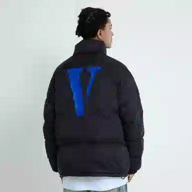 VLONE Classic Logo Down Jacket Black Silver