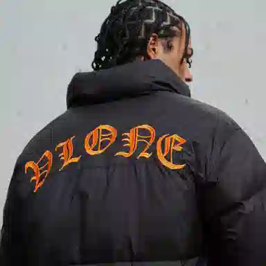 VLONE Gothic Embroidery Puffer Jacket