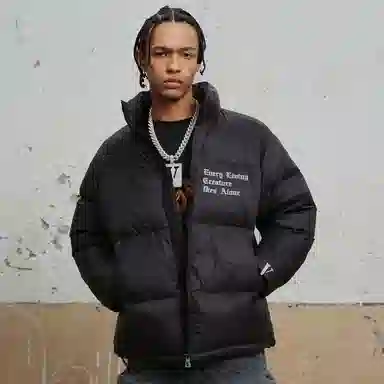 VLONE Classic Logo Down Jacket Black Silver