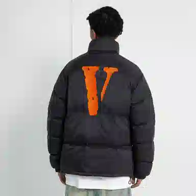 VLONE Classic Logo Down Jacket Black Silver