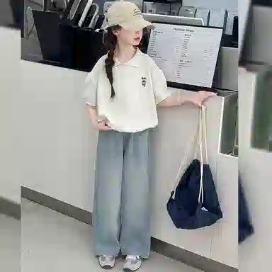 木木屋休闲运动套装 舒适轻盈柔软透气 米白色 儿童款