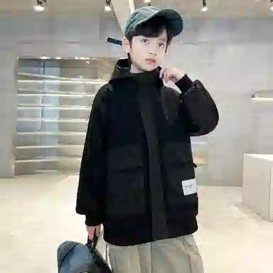 木木屋夹克外套 舒适亲肤连帽拉链 儿童款