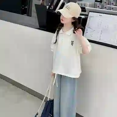 木木屋休闲运动套装 舒适轻盈柔软透气 米白色 儿童款