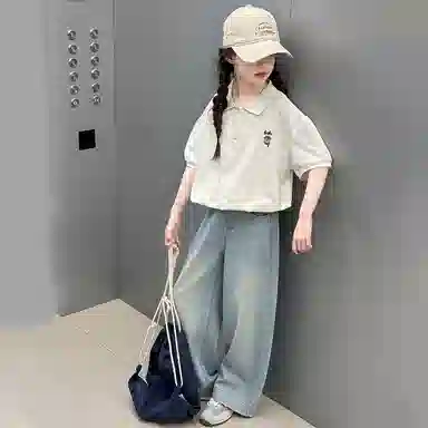 木木屋休闲运动套装 舒适轻盈柔软透气 米白色 儿童款