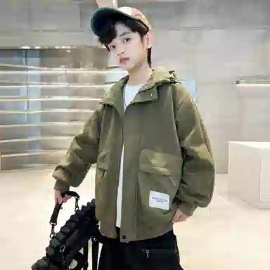 木木屋夹克外套 舒适亲肤连帽拉链 儿童款