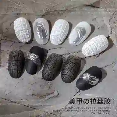 恩妮诗 日式美甲弹力拉丝甲油胶网红蜘蛛胶 彩绘光疗胶植物蚕丝拉线造型胶